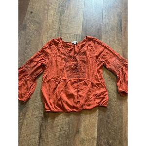 Women's American Eagle Top Size L Orange Long Sleeve